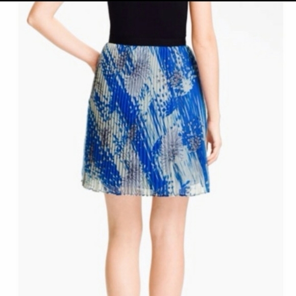 MISS WU‎ Jason Wu Size 8 Blue Cream Black Floral Pl - Picture 2 of 9